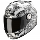 Casque Scorpion Exo 1000 Fantasia Blanc Argent